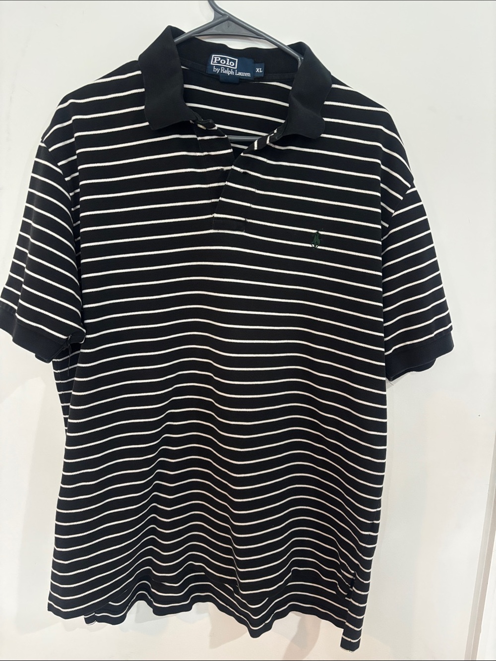 Polo by Ralph Lauren Black with White Stripes Polo Shirt